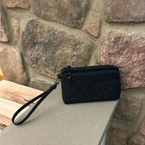 Steve Madden Black Wristlet with Rhinestones great clean shape